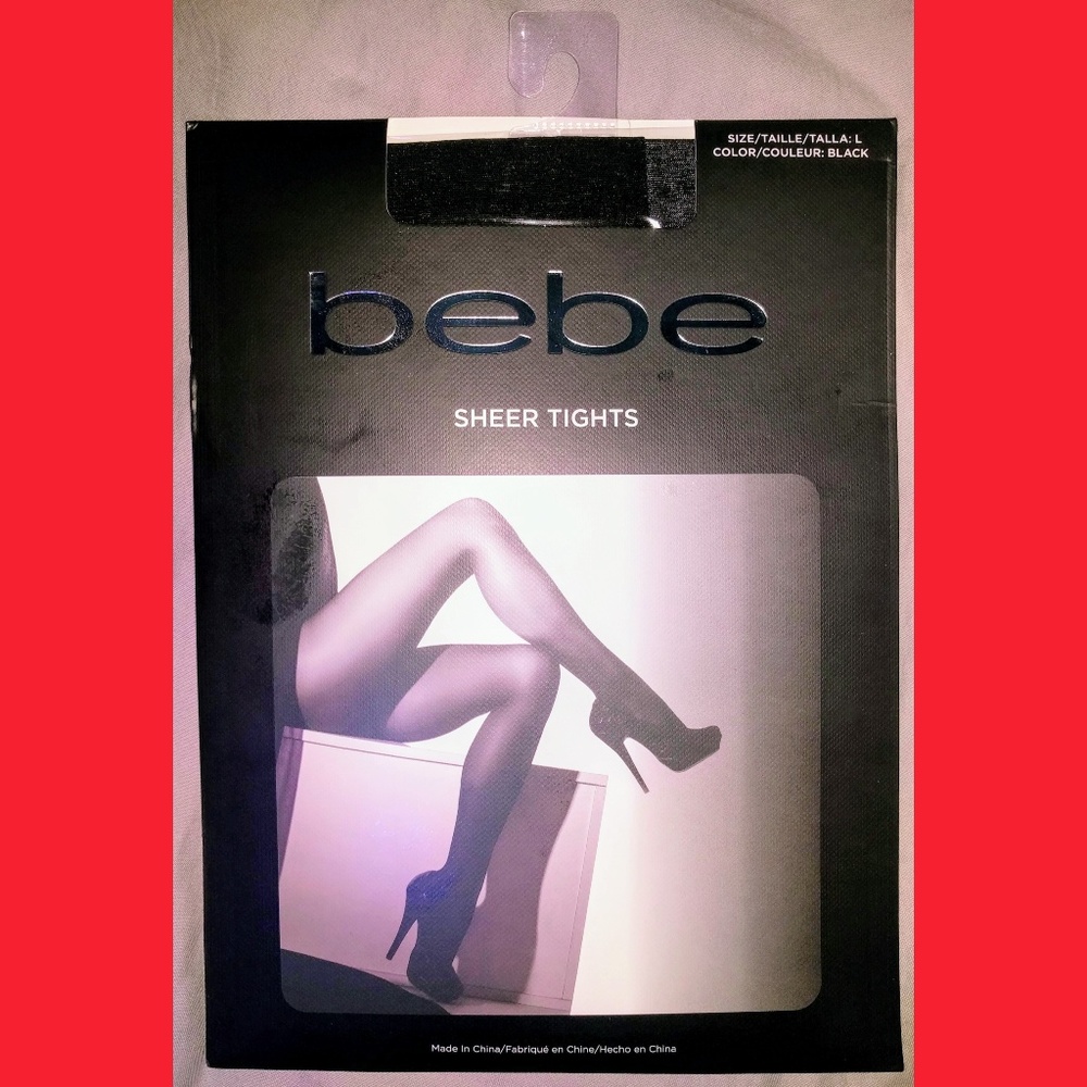 Bebe sheer black pantyhose - Size L